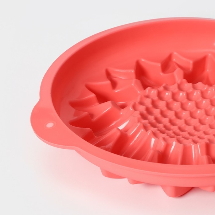 Форма для выпечки Доляна &laquo;Подсолнух&raquo;, силикон, 29&times;6 см, с ручками, цвет МИКС