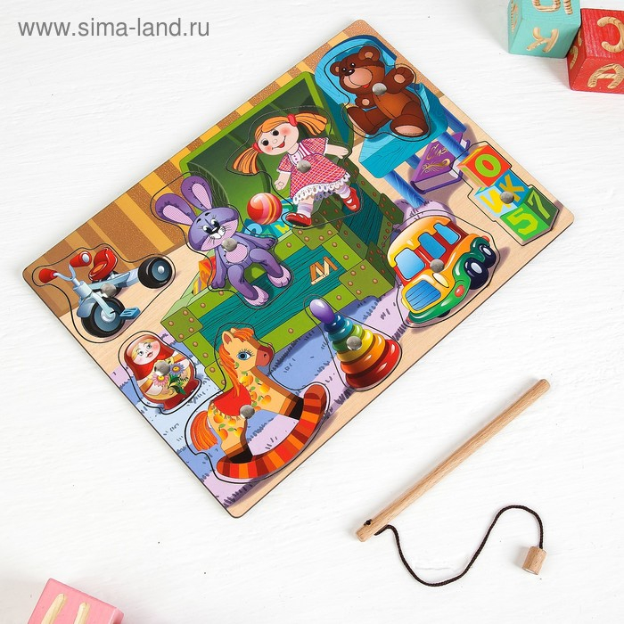 Магнитная рыбалка - пазл «Игрушки» Магнитная рыбалка - пазл «Игрушки»