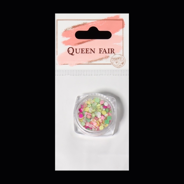 Стразы для декора ногтей &laquo;NEON&raquo;, разноразмерные, светятся в темноте, разноцветные