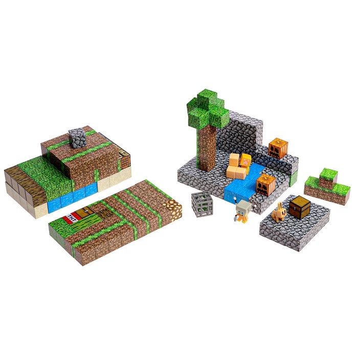 Конструктор UNICON «Магнитные кубики. Мой мир», 2 фигурки, 192 детали Конструктор UNICON «Магнитные кубики. Мой мир», 2 фигурки, 192 детали