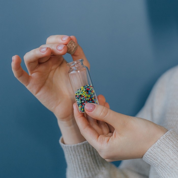 Баночки для хранения бисера d = 3 × 7,3 см, 5 шт Баночки для хранения бисера d = 3 × 7,3 см, 5 шт