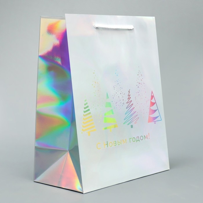 Пакет голографический «Сказочный лес», 18 х 23 х 10 см, Новый год Пакет голографический «Сказочный лес», 18 х 23 х 10 см, Новый год