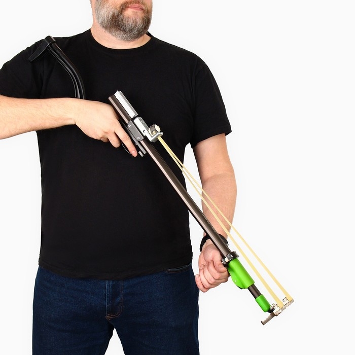 Рогатка профессиональная спортивная 91см, приклад, лазерный целеуказатель Рогатка профессиональная спортивная 91см, приклад, лазерный целеуказатель