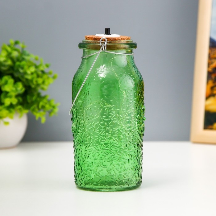 Ночник Ночник "Деллос" LED от батареек зеленый 7х7х17,5 см RISALUX