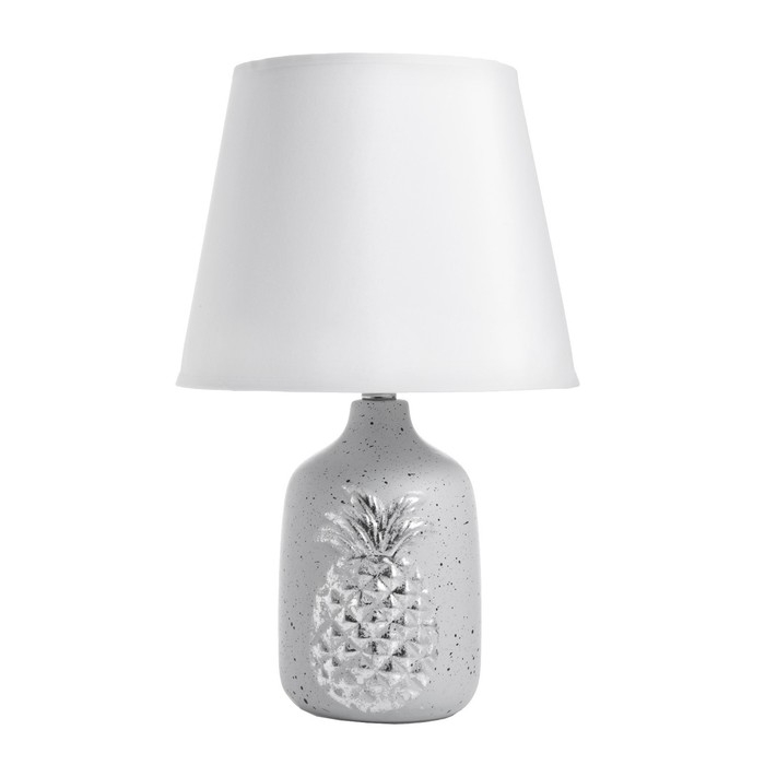 Настольная лампа Настольная лампа "Ананас" Е14 40Вт серый серебро 20х20х32см RISALUX
