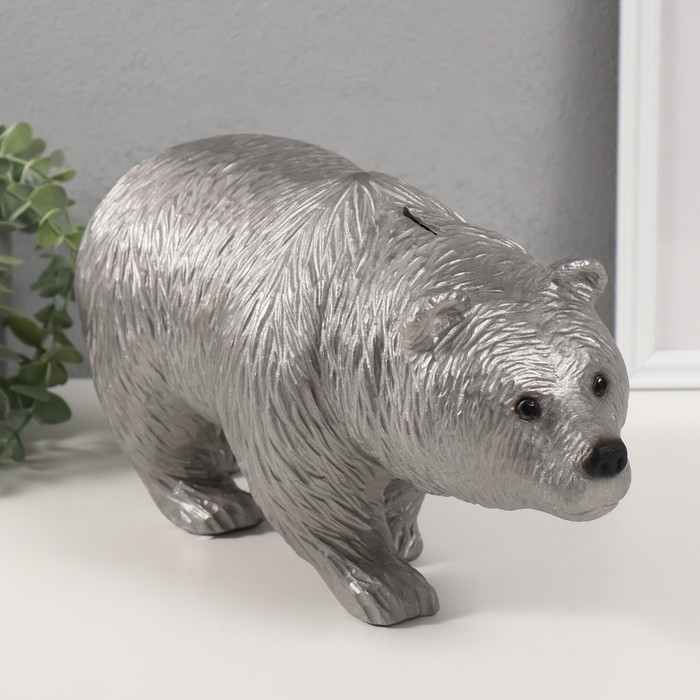 Копилка Копилка "Медведь Серебряный" 18,5 х 14 х 36 см