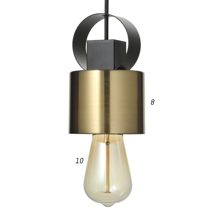 Светильник BayerLux 2287/1 E27 40Вт черно-золотой 10х10х13-113 см