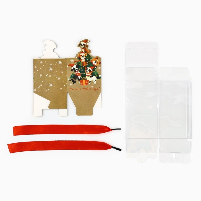 Коробка подарочная новогодняя складная «Весёлого Нового года!», 7 х 12 х 7 см, Новый год Коробка подарочная новогодняя складная «Весёлого Нового года!», 7 х 12 х 7 см, Новый год