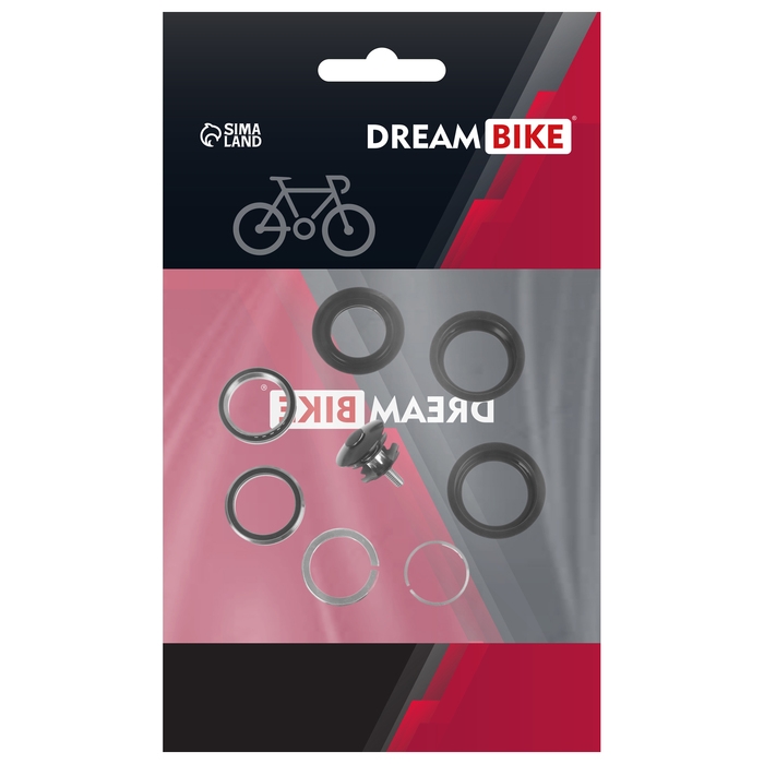 Рулевая колонка Dream Bike 1-1/8, алюминий + сталь, безрезьбовая, промышленный подшипник, полуинтегрированная Рулевая колонка Dream Bike 1-1/8, алюминий + сталь, безрезьбовая, промышленный подшипник, полуинтегрированная