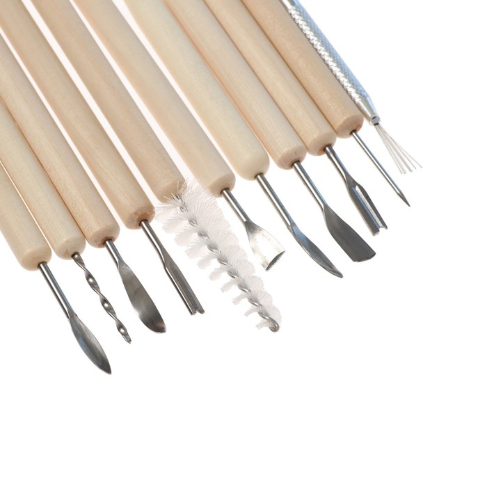 Набор инструментов 10 штук для лепки из глины, пластилина, пластики Набор инструментов 10 штук для лепки из глины, пластилина, пластики