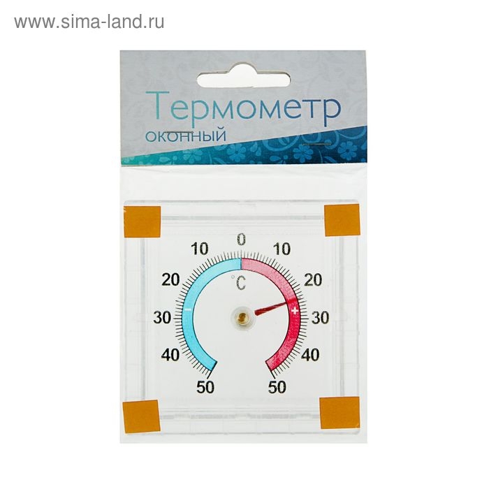 Термометр оконный ТББ Термометр оконный ТББ "Биметалический (t -50 + 50 С) квадратный в пакете