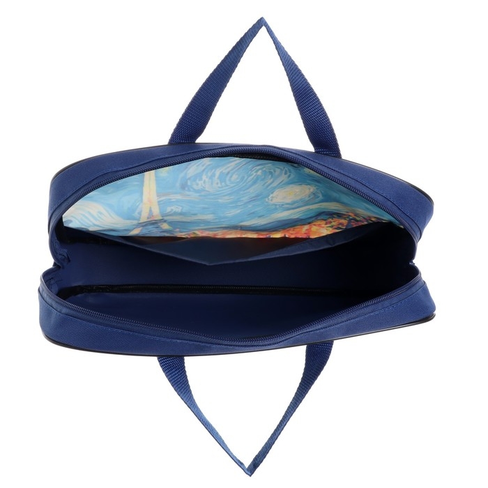 Папка с ручками текстильная А4, 350 х 270 х 70 мм, Calligrata  Папка с ручками текстильная А4, 350 х 270 х 70 мм, Calligrata "Париж"