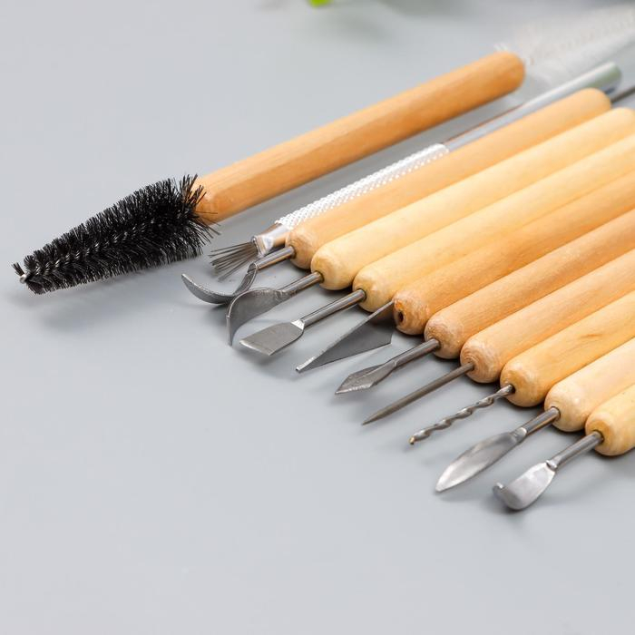 Инструменты для творчества набор 11 шт дерево, металл 17 см 28х11,5 см Инструменты для творчества набор 11 шт дерево, металл 17 см 28х11,5 см