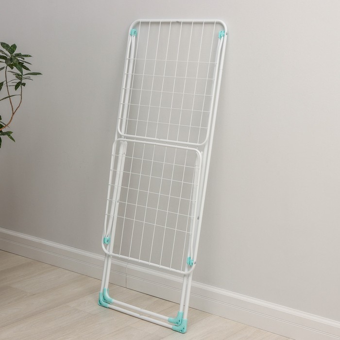 Сушилка для белья напольная складная, рабочая длина 18 м, высота от пола 95 см, ширина 54 см, цвет белый Сушилка для белья напольная складная, рабочая длина 18 м, высота от пола 95 см, ширина 54 см, цвет белый