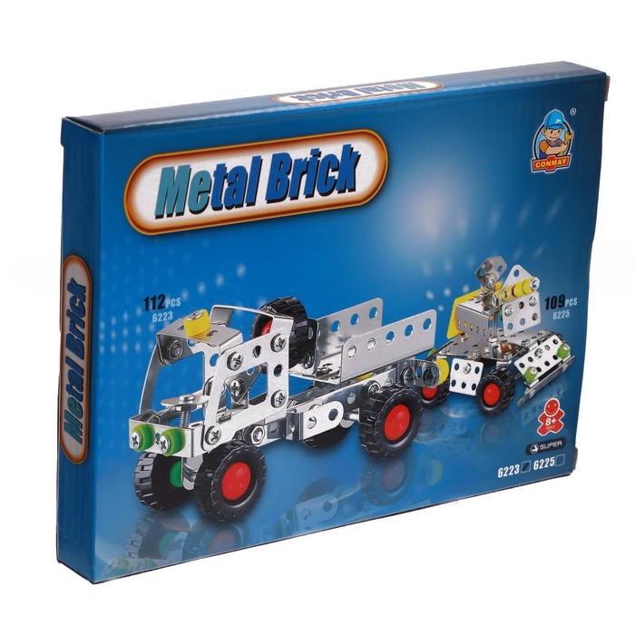 Конструктор металлический «Юный инженер», 112 деталей Конструктор металлический «Юный инженер», 112 деталей