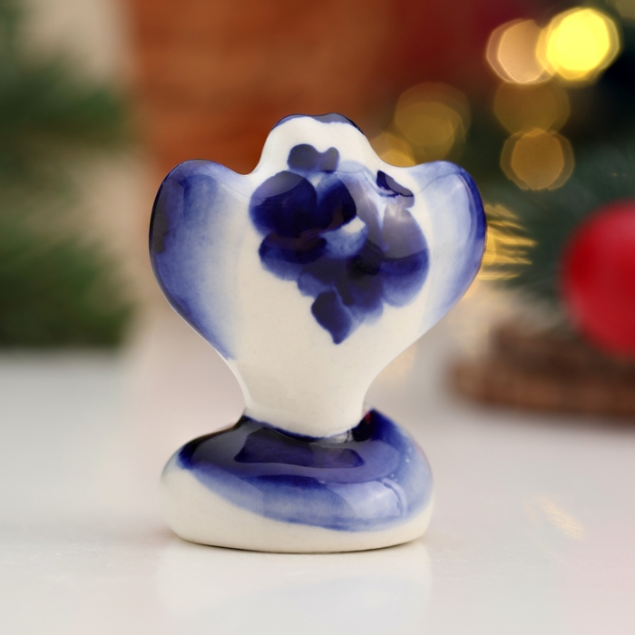 Новый год. Сувенир символ года  Новый год. Сувенир символ года "Змея Марфа", гжель, 5 см