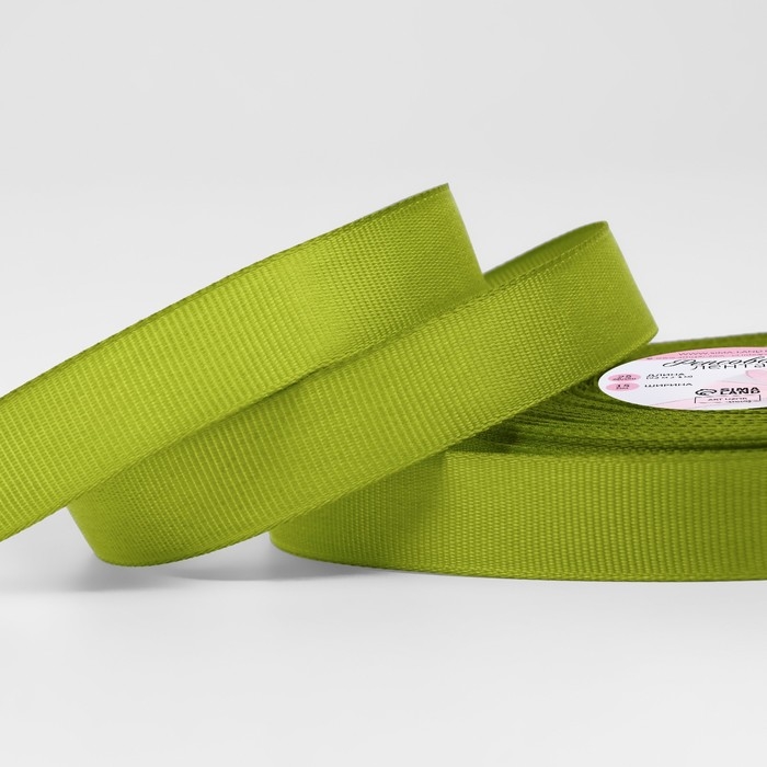 Лента репсовая, 15 мм, 23 ± 1 м, цвет зелёный №141 Лента репсовая, 15 мм, 23 ± 1 м, цвет зелёный №141