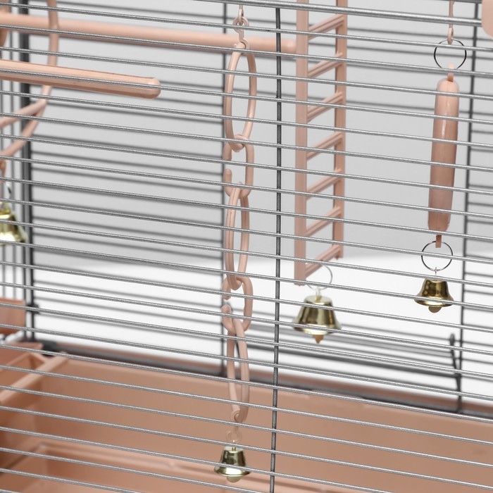 Клетка для птиц Клетка для птиц "Пижон" №100, разборная, 42 х 30 х 37см (укомплект.) бежевая