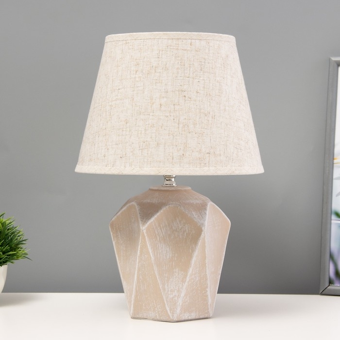 Настольная лампа Настольная лампа "Аурика" Е14 40Вт бежевый 22х22х34см