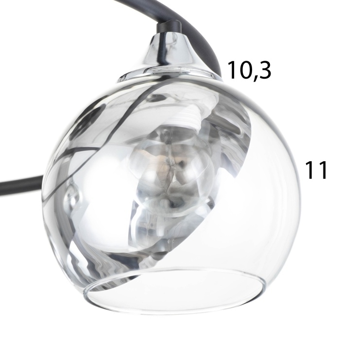 Люстра Люстра "Капель" 3х60Вт Е27 Чёрный 49х49х25,5см