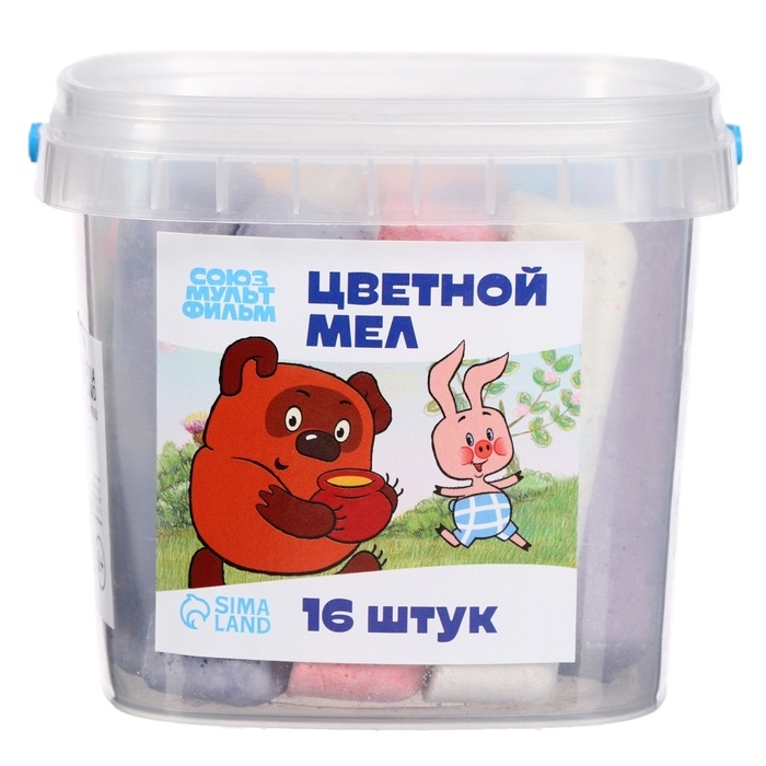 Набор цветных мелков Винни-Пух, 16 штук, 8 цветов Набор цветных мелков Винни-Пух, 16 штук, 8 цветов