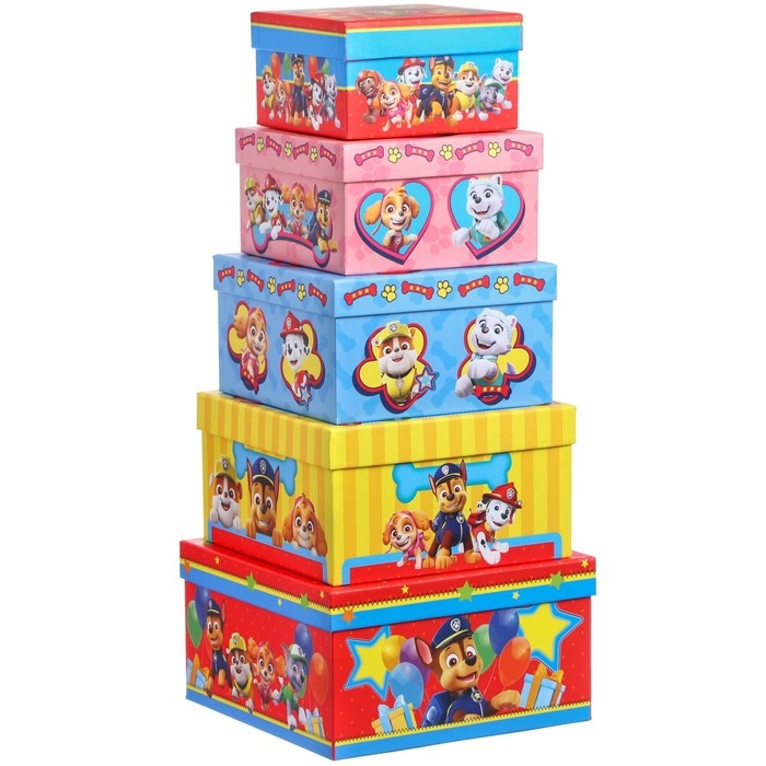 Набор коробок 5 в 1 Щенячий патруль Набор коробок 5 в 1 Щенячий патруль