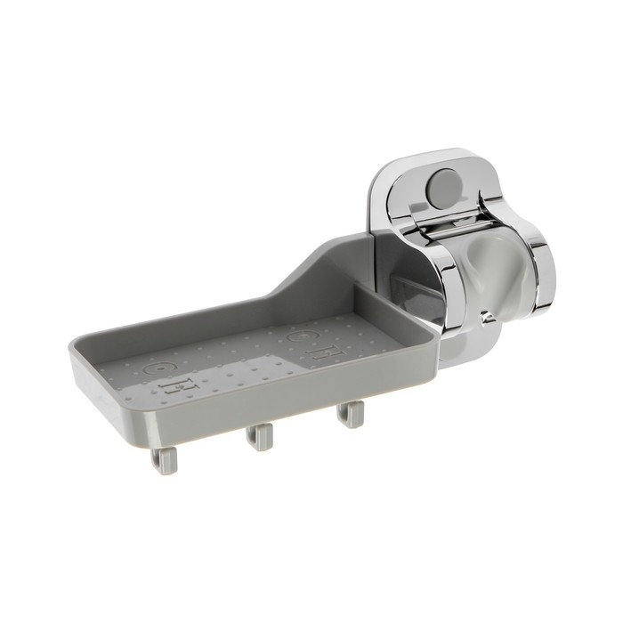 Держатель для душевой лейки Accoona A377, нерегулируемый, пластик, мыльница, хром Держатель для душевой лейки Accoona A377, нерегулируемый, пластик, мыльница, хром