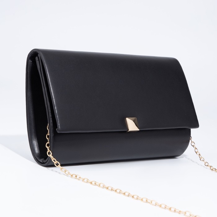Сумка-клатч на клапане, цвет чёрный Сумка-клатч на клапане, цвет чёрный