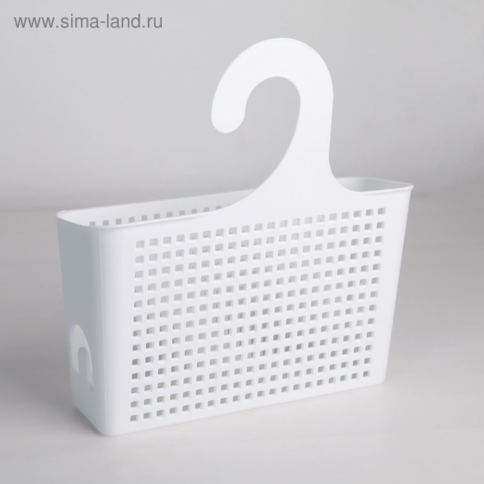 Корзина для хранения подвесная с петлёй «Лофт», 24×9×26 см, цвет белый Корзина для хранения подвесная с петлёй «Лофт», 24×9×26 см, цвет белый