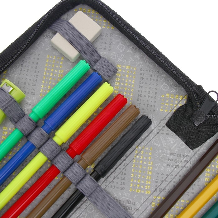 Пенал 1 секция, 115 х 205 мм, с наполнением 16 предметов, Calligrata Пенал 1 секция, 115 х 205 мм, с наполнением 16 предметов, Calligrata "Мяч" ламинированный картон, 30П26/set