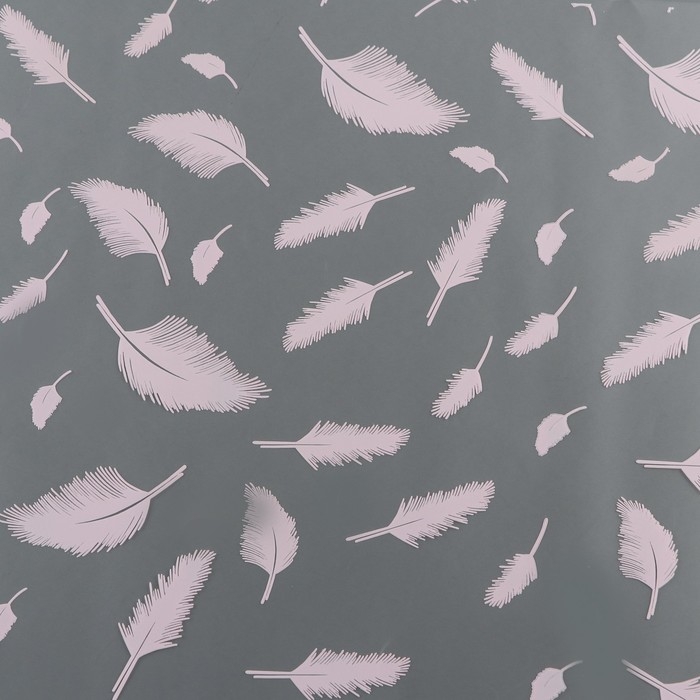 Пленка для цветов, матовая,"Перья", розовый, 0,6 х 9м ±5%