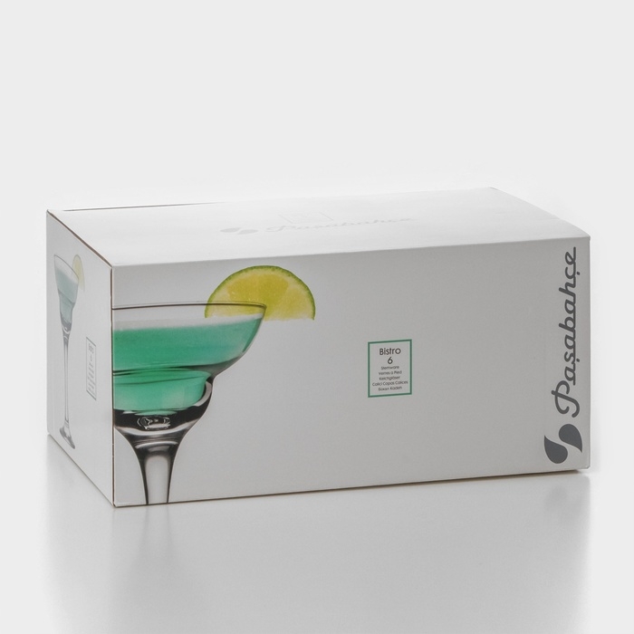 Набор стеклянных бокалов для маргариты Bistro, 280 мл, 6 шт Набор стеклянных бокалов для маргариты Bistro, 280 мл, 6 шт