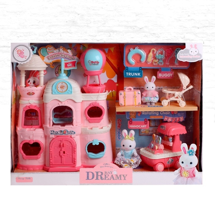 Дом для зверей «Зайчики: большая семья» с набором аксессуаров Дом для зверей «Зайчики: большая семья» с набором аксессуаров