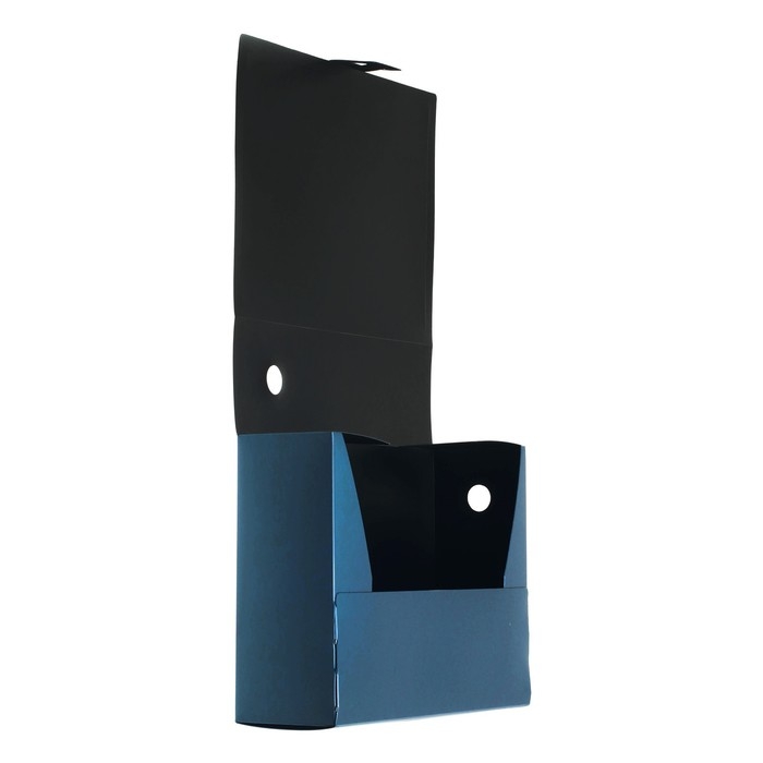 Папка-короб архивная А4 Calligrata, корешок 100 мм, пластик, вырубная застежка, синяя, до 900 листов Папка-короб архивная А4 Calligrata, корешок 100 мм, пластик, вырубная застежка, синяя, до 900 листов