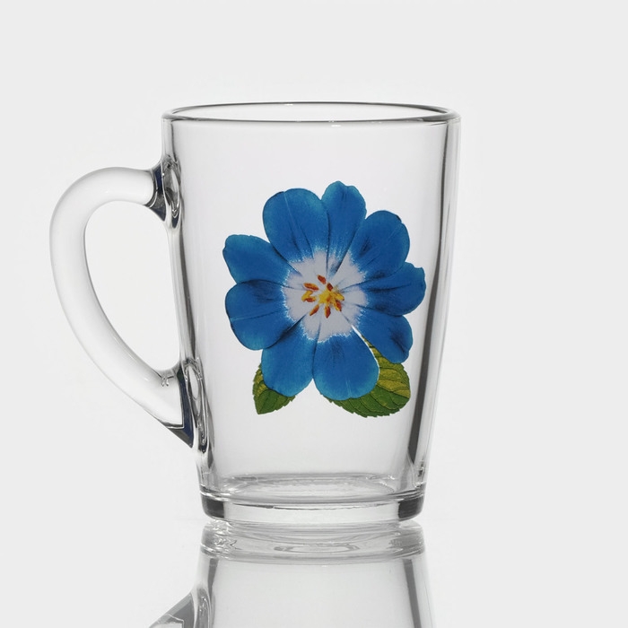 Кружка стеклянная «Коллекция цветов», 300 мл, рисунок МИКС Кружка стеклянная «Коллекция цветов», 300 мл, рисунок МИКС