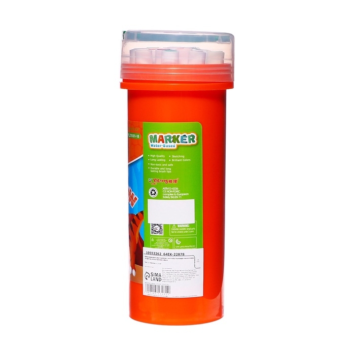 Набор маркеров 24 цвета двусторонние, в пластик тубусе МИКС Набор маркеров 24 цвета двусторонние, в пластик тубусе МИКС