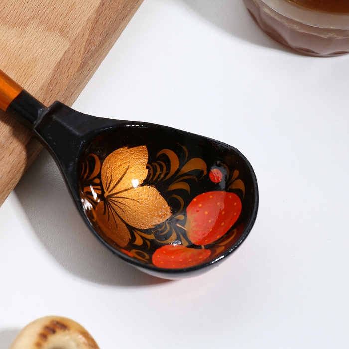 Ложка полубаская Ложка полубаская "Хохлома", традиционная роспись