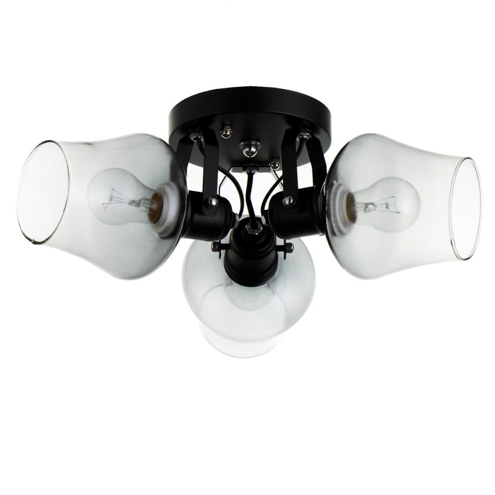 Люстра Люстра "Илария" 3xЕ27 40Вт черный 30х30х20 см BayerLux