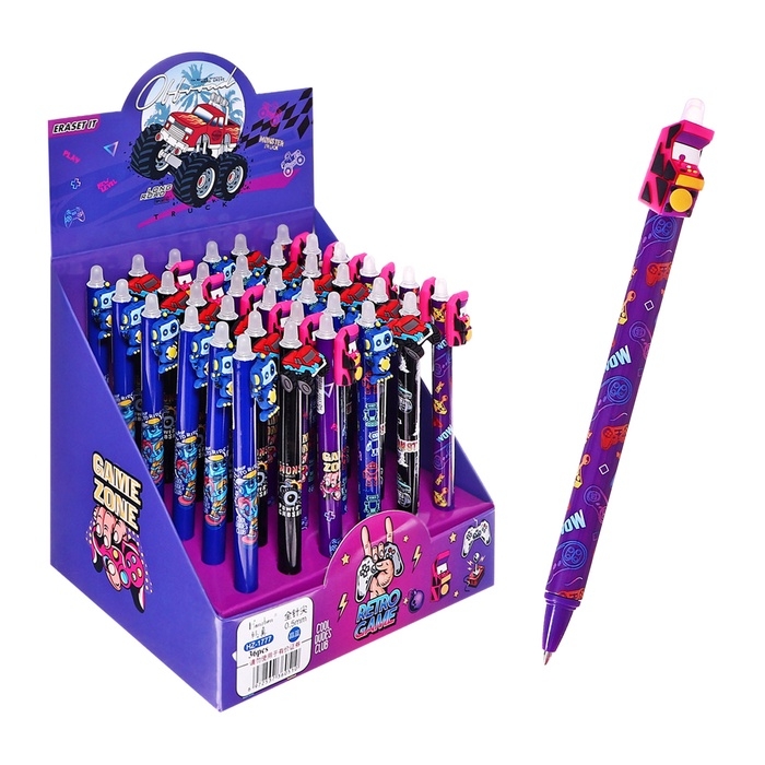 Ручка гелевая 0.5 мм, со стираемыми чернилами, синяя, штрихкод на штуке, МИКС Игрушки Ручка гелевая 0.5 мм, со стираемыми чернилами, синяя, штрихкод на штуке, МИКС Игрушки