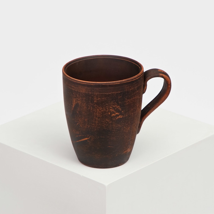 Кружка «Столовая», гладкая, красная глина, 300 мл