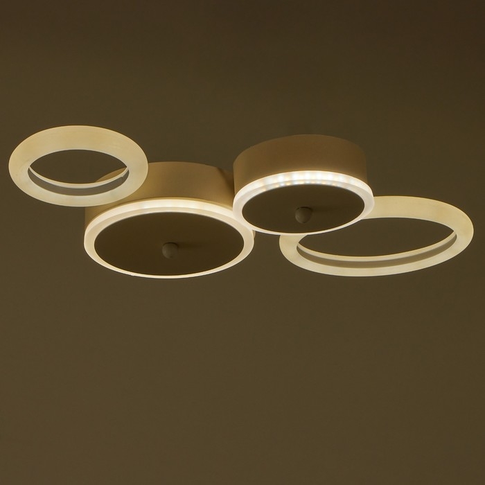 Люстра с ПДУ 2034/2 LED 66Вт белый 45х32х4,5 см BayerLux