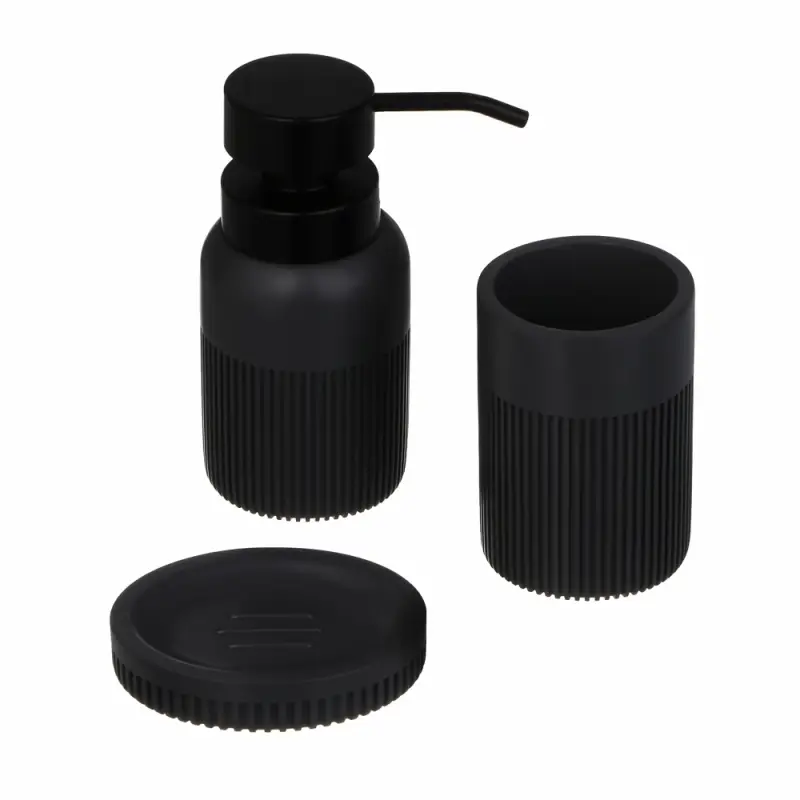 Стакан для ванной комнаты тм VETTA Модена, полирезин, серый, 7x7x10см