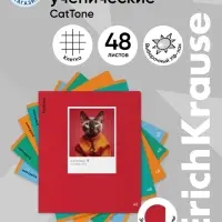 Тетрадь 48 листов в клетку, ErichKrause CatTone, 60 г/м&sup2;, МИКС