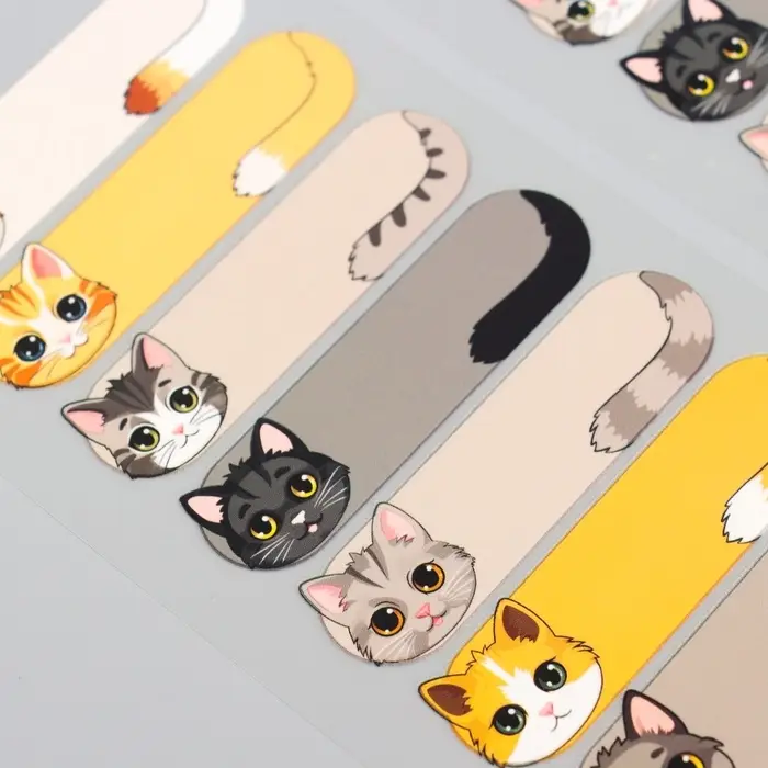 Термобирки для одежды. Набор именных термонаклеек для маркировки детских вещей &laquo;Забавные котики&raquo;, 52 шт.