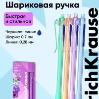 Ручка шариковая ErichKrause Nymph Matic Pastel bloom, автоматическая, узел 0.7 мм, чернила синие