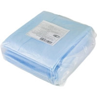 Простыня н/с 140x80 спанбонд лам. пл.40, голуб, 10шт/уп  Гекса