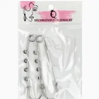 Булавка для подвесок PO-065 №03, (набор 2 шт.) 70&times;20&times;7 мм, серебра