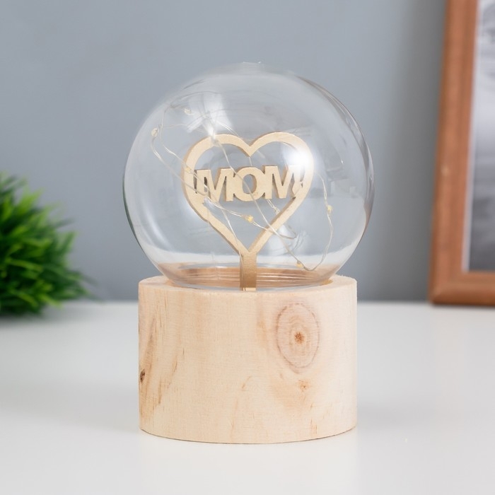 Ночник «Шар-люблю маму» LED 3хAG10 шар 8см 6,5х6,5х11,5см Ночник «Шар-люблю маму» LED 3хAG10 шар 8см 6,5х6,5х11,5см