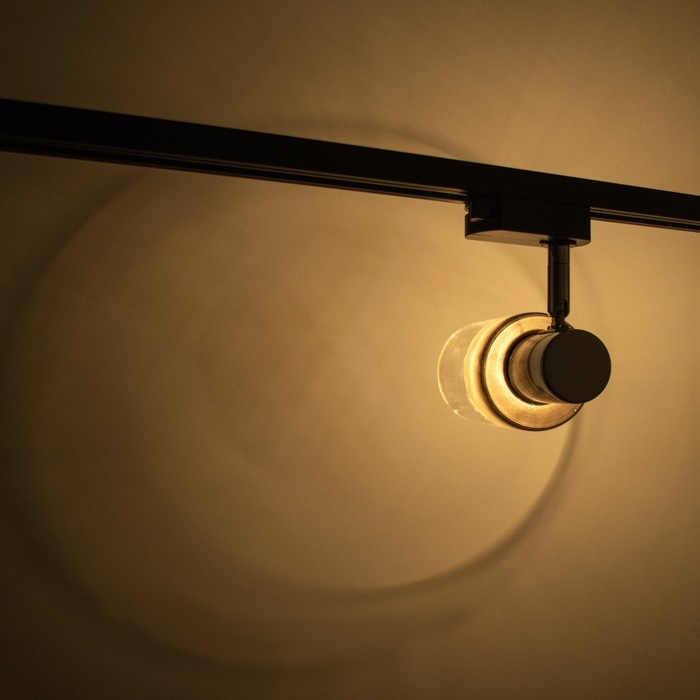 Светильник трековый Светильник трековый "Анабель" Е14 40Вт черно-хромовый 16х8х18см