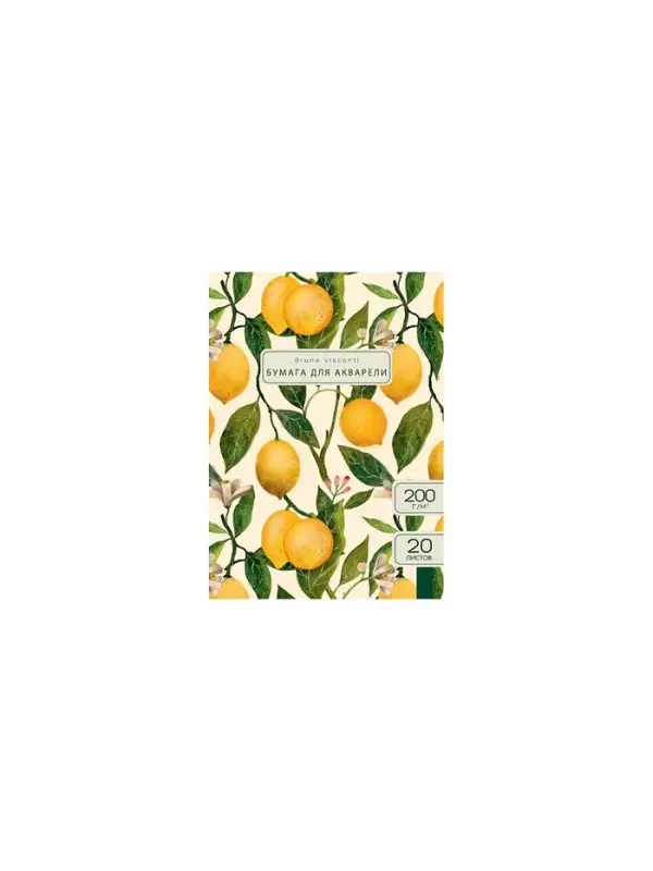 ПАПКА ДЛЯ АКВАРЕЛИ А5 20Л. "FLORA.PARADISE.LEMONS"